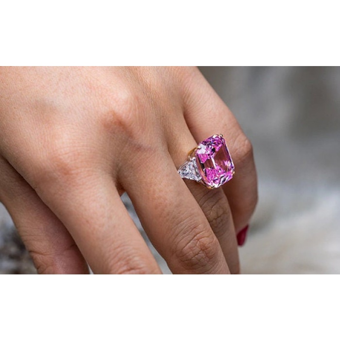 Pink Sapphire Ring, Amethyst Ring, 925 Sterling Silver Woman Ring, Statement Ring, Engagement and Wedding Ring, Luxury Ring,Asscher Cut Ring | Save 33% - Rajasthan Living 9