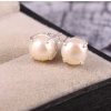 Natural Pearl Studs Earrings, 925 Sterling Sliver Pearl Earrings, Pearl Studs, Wedding Earrings, luxury Studs, Round Cabochon Studs Earrings | Save 33% - Rajasthan Living 7