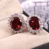 Garnet Studs Earrings, 925 Silver Studs Earrings, Luxury Studs, Natural Garnet Earrings, Bridesmaid Gift, Engagement Studs, Oval Cut Studs | Save 33% - Rajasthan Living 9