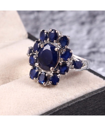 Natural Blue Sapphire Ring, 925 Sterling Sliver, Sapphire Engagement Ring, Wedding Ring, Sapphire luxury Ring, Wedding Ring, Oval cut Ring | Save 33% - Rajasthan Living 3