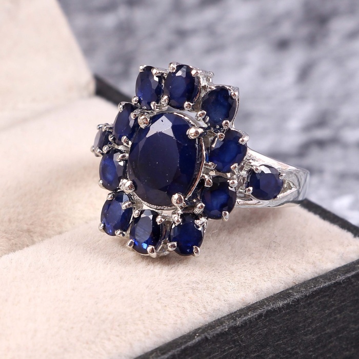 Natural Blue Sapphire Ring, 925 Sterling Sliver, Sapphire Engagement Ring, Wedding Ring, Sapphire luxury Ring, Wedding Ring, Oval cut Ring | Save 33% - Rajasthan Living 6