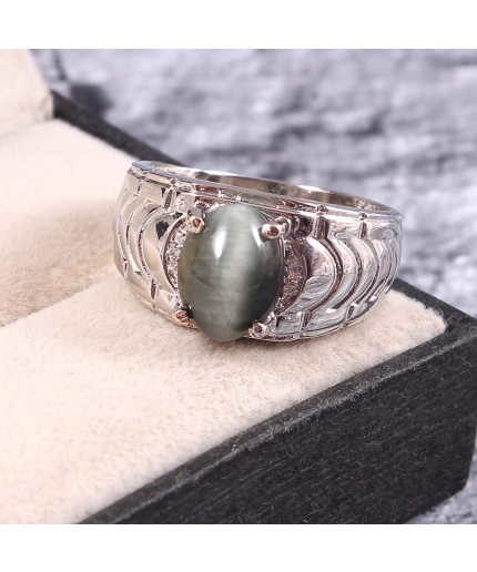 Natural Cats eye Ring, 925 Sterling Silver, Cats Eye Engagement Ring, Wedding Ring, Luxury Ring, Ring/Band, Oval Cabochon Ring | Save 33% - Rajasthan Living 7