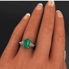 Emerald & Cubic Zirconia Woman Ring, 925 Sterling Silver, Emerald Ring, Statement Ring, Engagement and Wedding Ring, Emerald cut Ring | Save 33% - Rajasthan Living 10