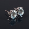 Natural Sky Blue Topaz Studs Earrings, 925 Sterling Silver Studs Earrings, Blue Topaz Earrings, Luxury Earrings, Oval Cut Studs Earrings | Save 33% - Rajasthan Living 8