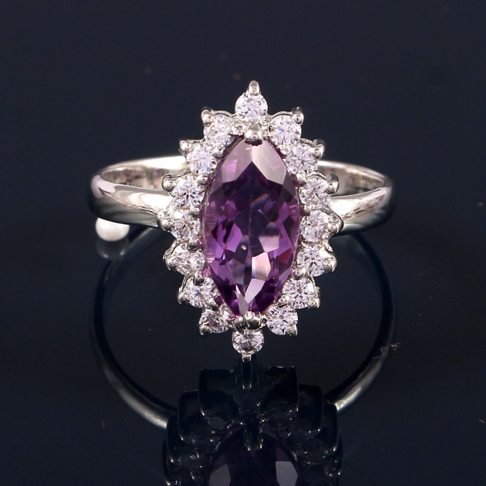 Natural Amethyst Ring, 925 Sterling Silver, Amethyst Engagement Ring, Amethyst Ring, Wedding Ring, Luxury Ring, Ring/Band, Marquise Cut Ring | Save 33% - Rajasthan Living 5