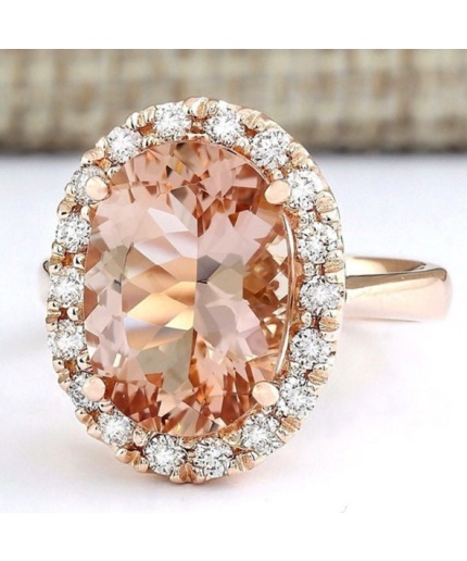 Morganite Woman Ring, Morganite Ring, 925 Sterling Silver Statement Ring, Engagement and Wedding Ring, Luxury Ring, Oval Cut Ring | Save 33% - Rajasthan Living