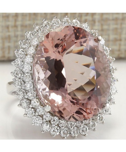 Morganite Woman Ring, Morganite Ring, 925 Sterling Silver Statement Ring, Engagement and Wedding Ring, Luxury Ring, Oval Cut Ring | Save 33% - Rajasthan Living