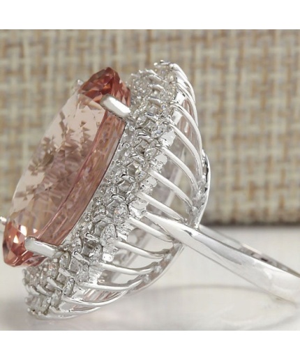 Morganite Woman Ring, Morganite Ring, 925 Sterling Silver Statement Ring, Engagement and Wedding Ring, Luxury Ring, Oval Cut Ring | Save 33% - Rajasthan Living 3