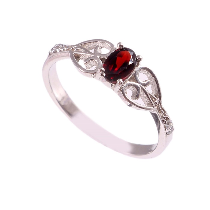 Natural Garnet Ring, 925 Sterling Sliver, Garnet Ring, Garnet Engagement Ring, Wedding Ring, luxury Ring, Ring/Band, Garnet Oval cut Ring | Save 33% - Rajasthan Living 7