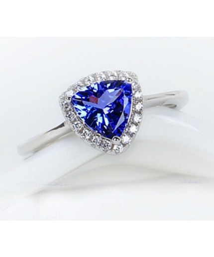 Natural Tanzanite Ring,925 Sterling Sliver,Engagement Ring,Wedding Ring, luxury Ring, soliture Ring, Trillion cut Ring | Save 33% - Rajasthan Living