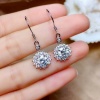 Moissanite Drop Earrings, 925 Sterling Silver, Drop Earrings, Earrings, Moissanite Earrings, Luxury Earrings, Round Cut Stone Earrings | Save 33% - Rajasthan Living 10