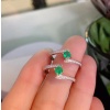 Natural Emerald & Cubic Zirconia Woman Ring, 925 Sterling Silver, Emerald Ring, Statement Ring, Engagement and Wedding Ring | Save 33% - Rajasthan Living 11