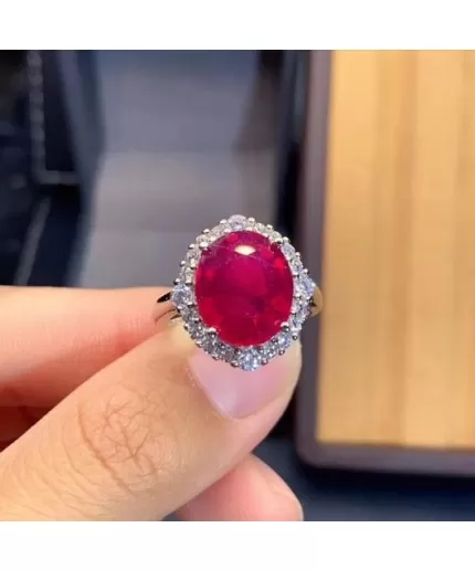 Natural Ruby Ring,925 Sterling Silver,Engagement Ring, Wedding Ring, Luxury Ring, Ring/Band, Oval Cut Ring | Save 33% - Rajasthan Living