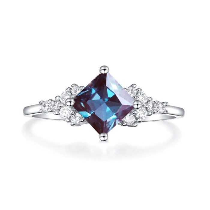 Alexandrite Ring, Woman Ring, 925 Sterling Silver Alexandrite Ring, Statement Ring, Engagement and Wedding Ring, Square Cut Ring | Save 33% - Rajasthan Living 8