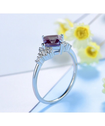 Alexandrite Ring, Woman Ring, 925 Sterling Silver Alexandrite Ring, Statement Ring, Engagement and Wedding Ring, Square Cut Ring | Save 33% - Rajasthan Living 3