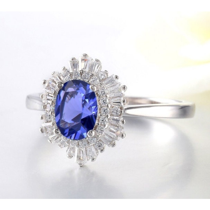 Tanzanite Ring, 925 Sterling Silver Engagement Ring, Wedding Ring, Tanzanite Ring, luxury Ring, soliture Ring, Woman Ring, Oval cut Ring | Save 33% - Rajasthan Living 7