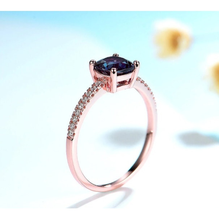 Alexandrite Ring, Woman Ring, 925 Sterling Silver Alexandrite Ring, Statement Ring, Engagement and Wedding Ring, Cushion Cut Ring | Save 33% - Rajasthan Living 7