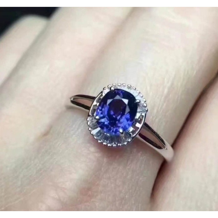 Natural Tanzanite Ring, 925 Sterling Sliver Engagement Ring, Tanzanite Ring, Wedding Ring, luxury Ring, soliture Ring, Ovel cut Ring | Save 33% - Rajasthan Living 6