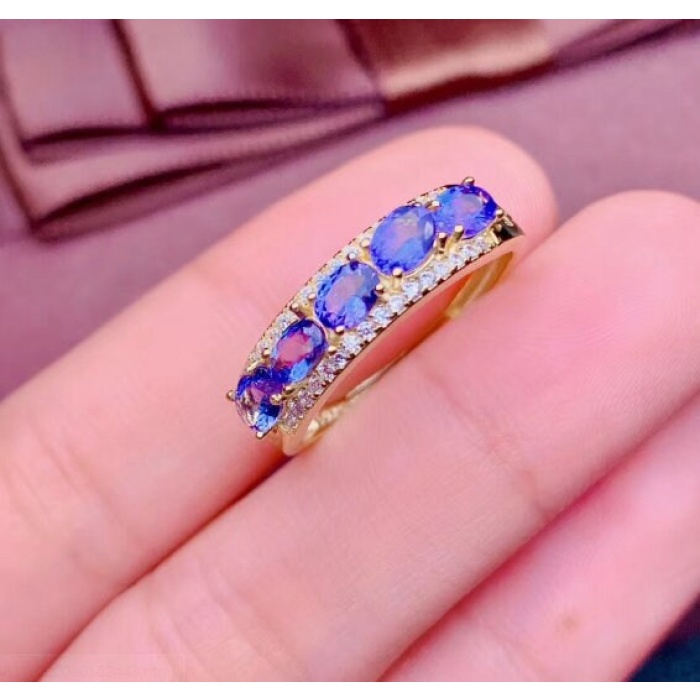 Natural Tanzanite Ring, 925 Sterling Sliver Engagement Ring, Tanzanite Ring, Wedding Ring, luxury Ring, soliture Ring, Oval cut Ring | Save 33% - Rajasthan Living 7