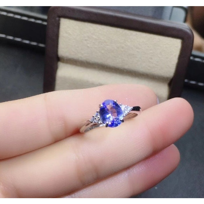 Natural Tanzanite Ring, 925 Sterling Sliver Engagement Ring, Tanzanite Ring, Wedding Ring, luxury Ring, soliture Ring, Oval cut Ring | Save 33% - Rajasthan Living 8