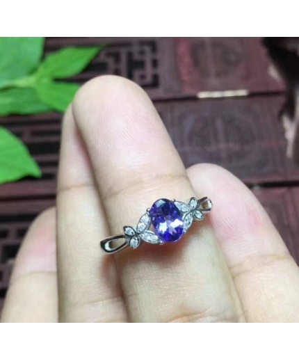 Natural Tanzanite Ring, 925 Sterling Sliver Engagement Ring, Tanzanite Ring, Wedding Ring, luxury Ring, soliture Ring, Oval cut Ring | Save 33% - Rajasthan Living 3