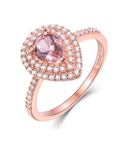 Morganite Woman Ring, Morganite Ring, 925 Sterling Silver Statement Ring, Engagement and Wedding Ring, Luxury Ring, Pear Cut Ring | Save 33% - Rajasthan Living 7