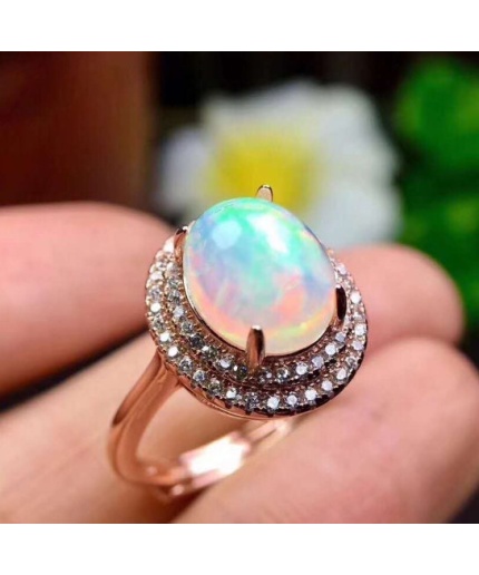 Natural Fire Opal Ring, 925 Sterling Silver, Engagement Ring, Wedding Ring, Luxury Ring, Ring/Band, Oval Opal Ring, Bridesmaids Gift | Save 33% - Rajasthan Living 3