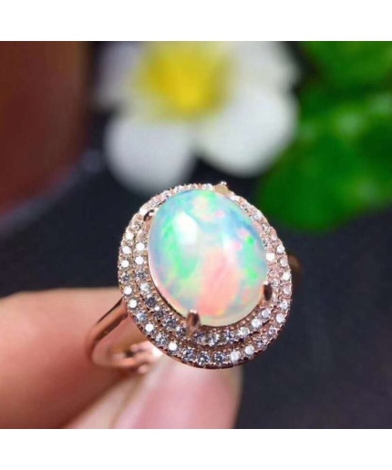 Natural Fire Opal Ring, 925 Sterling Silver, Engagement Ring, Wedding Ring, Luxury Ring, Ring/Band, Oval Opal Ring, Bridesmaids Gift | Save 33% - Rajasthan Living