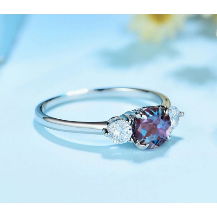 Alexandrite Ring, Woman Ring, 925 Sterling Silver Alexandrite Ring, Statement Ring, Engagement and Wedding Ring, Round Cut Ring | Save 33% - Rajasthan Living 8