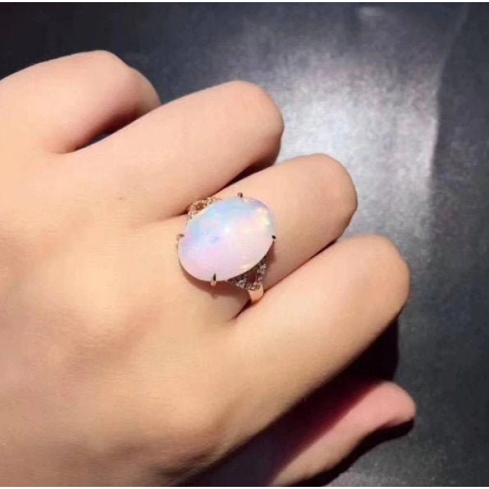 Natural Fire Opal Ring,925 Sterling Silver,Engagement Ring, Wedding Ring, Luxury Ring, Ring/Band | Save 33% - Rajasthan Living 6