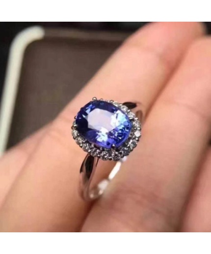 Natural Tanzanite Ring,925 Sterling Sliver,Engagement Ring,Wedding Ring, luxury Ring, soliture Ring, Oval cut Ring | Save 33% - Rajasthan Living 3