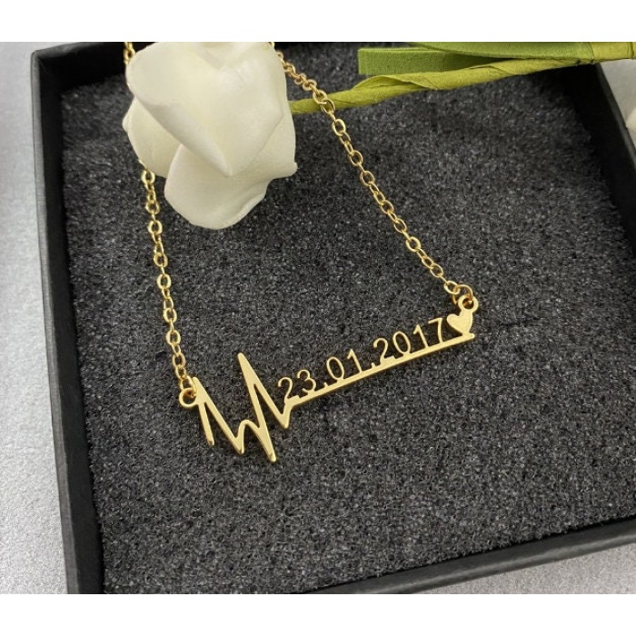 Stainless Steel, Personalized Date Necklace | Save 33% - Rajasthan Living 7