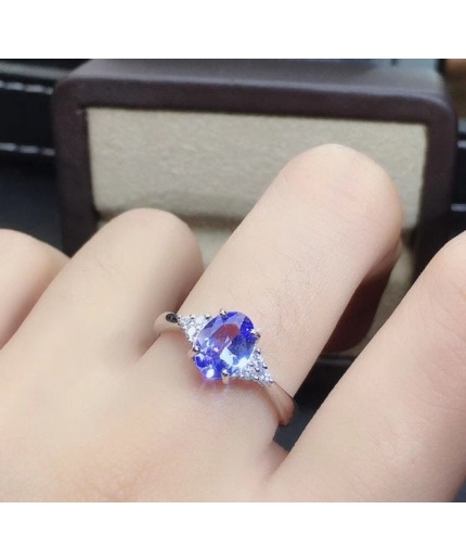 Natural Tanzanite Ring, 925 Sterling Sliver Engagement Ring, Tanzanite Ring, Wedding Ring, luxury Ring, soliture Ring, Oval cut Ring | Save 33% - Rajasthan Living 3