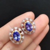 Natural Tanzanite Studs Earrings, 925 Sterling Silver, Tanzanite Studs Earrings, Tanzanite Earrings, Luxury Earrings, Oval Cut Earrings | Save 33% - Rajasthan Living 9