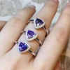 Natural Tanzanite Ring, 925 Sterling Sliver Engagement Ring, Tanzanite Ring, Wedding Ring, luxury Ring, soliture Ring, Trillion cut Ring | Save 33% - Rajasthan Living 11