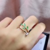 Natural Emerald & Cubic Zirconia Woman Ring, 925 Sterling Silver, Emerald Ring, Statement Ring, Engagement and Wedding Ring | Save 33% - Rajasthan Living 9