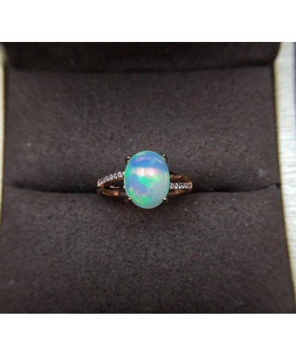 Natural Fire Opal Ring, 925 Sterling Silver, Engagement Ring, Wedding Ring, Luxury Ring, Ring/Band, Oval Opal Ring, Bridesmaids Gift | Save 33% - Rajasthan Living 3