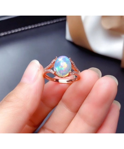 Natural Fire Opal Ring, 925 Sterling Silver, Engagement Ring, Wedding Ring, Luxury Ring, Ring/Band, Oval Opal Ring, Bridesmaids Gift | Save 33% - Rajasthan Living