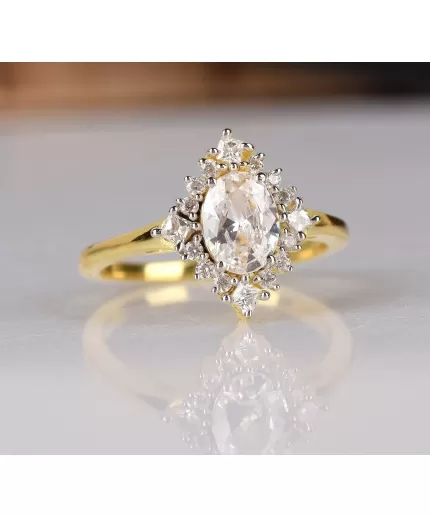 Sterling Silver cubic zirconia Engagement Ring. Art deco CZ ring. Wedding ring. bridal ring. anniversary ring. Statement Ring. Promise Ring. | Save 33% - Rajasthan Living