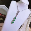 Natural Emerald Pendant, Engagement Pendent, Emerald Silver Pendent Woman Pendant, Pendant Necklace, Luxury Pendent, Round Cut Stone Pendent | Save 33% - Rajasthan Living 10