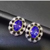 Natural Tanzanite Studs Earrings, 925 Sterling Silver, Tanzanite Studs Earrings, Tanzanite Earrings, Luxury Earrings, Oval Cut Earrings | Save 33% - Rajasthan Living 8