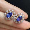 Natural Tanzanite Studs Earrings, 925 Sterling Silver, Tanzanite Studs Earrings, Tanzanite Earrings, Luxury Earrings, Oval Cut Earrings | Save 33% - Rajasthan Living 10