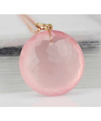 Natural Rose Quartz Pendant, Engagement Pendent, Rose Quartz Pendent, Woman Pendant, Pendant Necklace, Luxury Pendent, Round Stone Pendent | Save 33% - Rajasthan Living 3