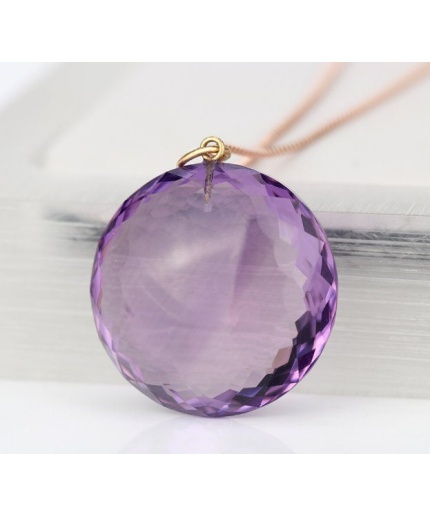 Amethyst Pendant, Engagement Pendent, Silver Amethyst Pendent, Woman Pendant, Pendant Necklace, Luxury Pendent, Round Cut Stone Pendent | Save 33% - Rajasthan Living