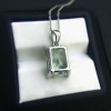 Green Amethyst Pendant, Engagement Pendent, Silver Amethyst Pendent, Woman Pendant, Pendant Necklace, Luxury Pendent, Emerald Cut Stone | Save 33% - Rajasthan Living 15