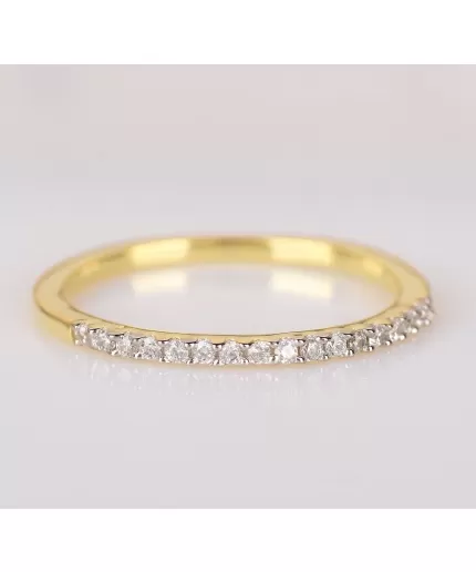 Sterling silver 1.5mm Round half eternity band ring. sterling silver eternity band ring. Stacking ring. Silver stackable rings. Eternity | Save 33% - Rajasthan Living