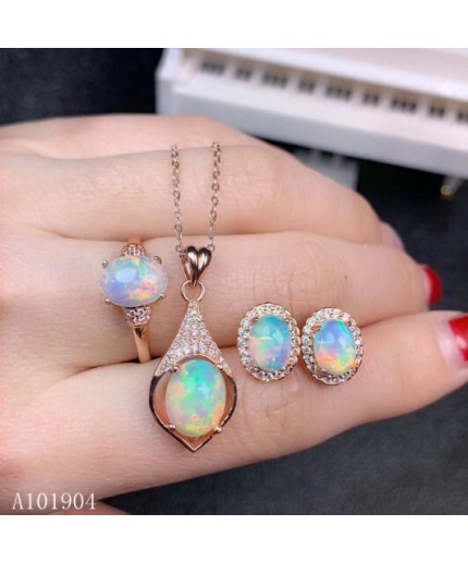 Natural Fire Opal Jewelry Set, Engagement Ring, Opal Jewellery Set,Woman Pendant, Opal Necklace, Luxury Pendent, Oval Cut Stone Pendent | Save 33% - Rajasthan Living