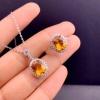 Natural Citrine Jewellery Set, Engagement Ring, Citrine Pendent, Woman Pendant, Pendant Necklace, Luxury Pendent, Oval Stone Pendent | Save 33% - Rajasthan Living 12