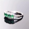 Natural Emerald & Cubic Zirconia Woman Ring, 925 Sterling Silver, Emerald Ring, Statement Ring, Engagement and Wedding Ring | Save 33% - Rajasthan Living 8