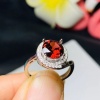 Natural Garnet Ring, 925 Sterling Sliver, Garnet Engagement Ring, Garnet Wedding Ring, Garnet luxury Ring, Ring/Band, Garnet Round cut Ring | Save 33% - Rajasthan Living 14